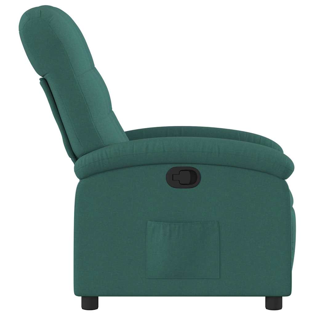 Poltrona reclinável tecido verde-escuro