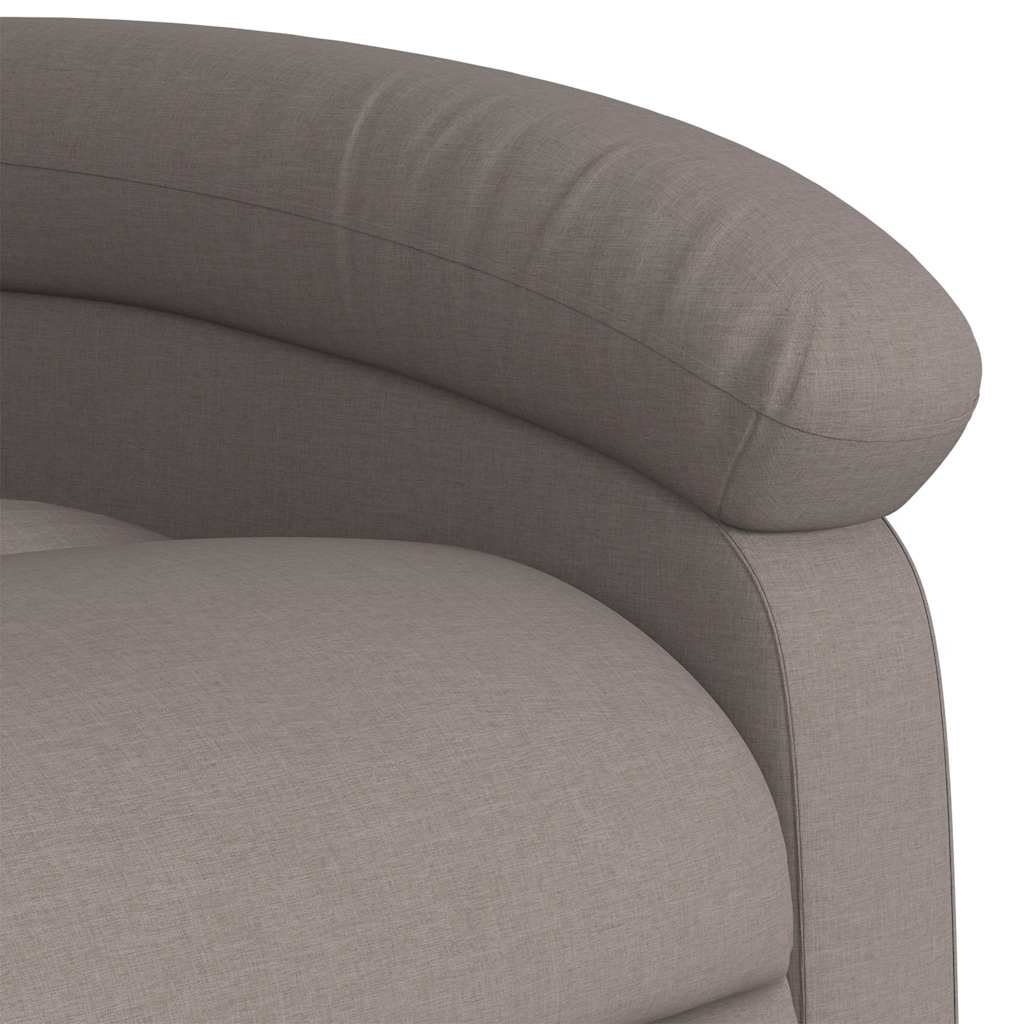 Poltrona de massagens reclinável tecido cinzento-acastanhado