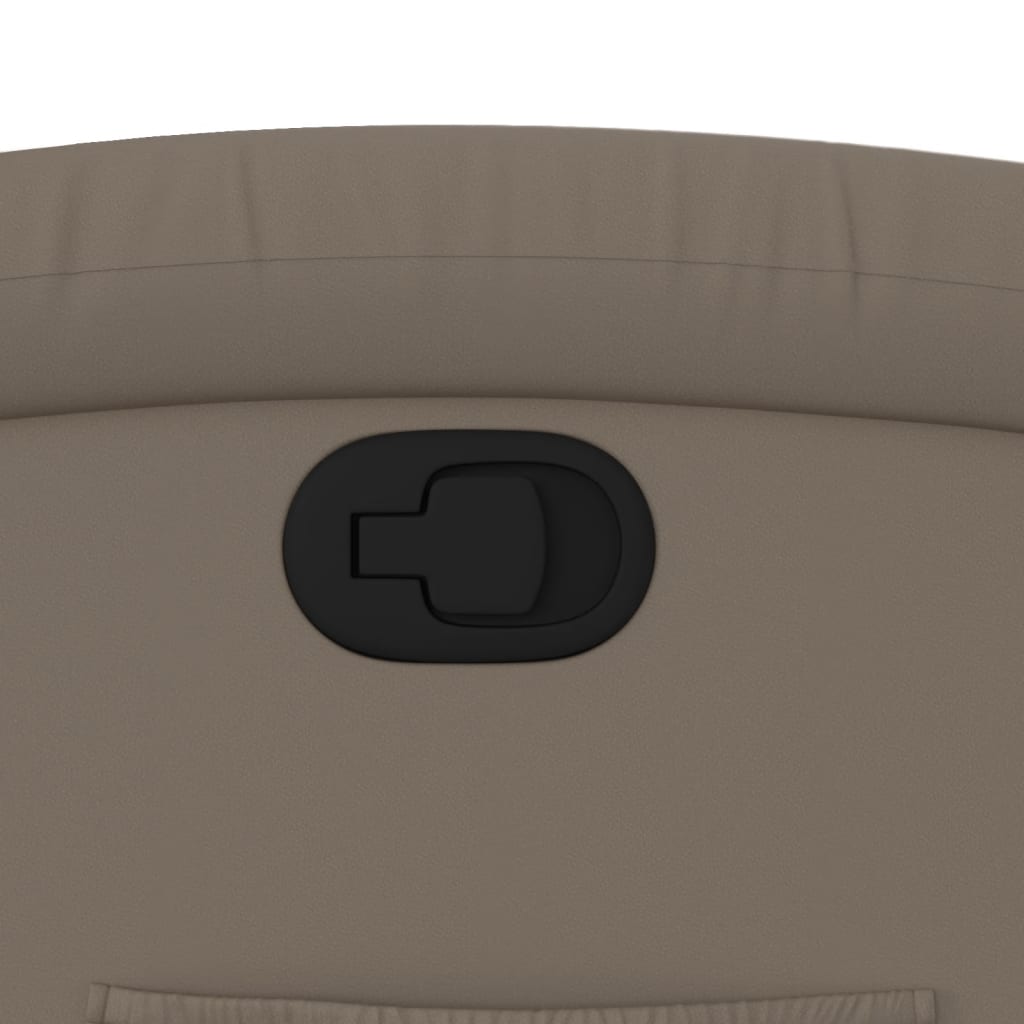 Poltrona reclinável couro artificial cor cappuccino