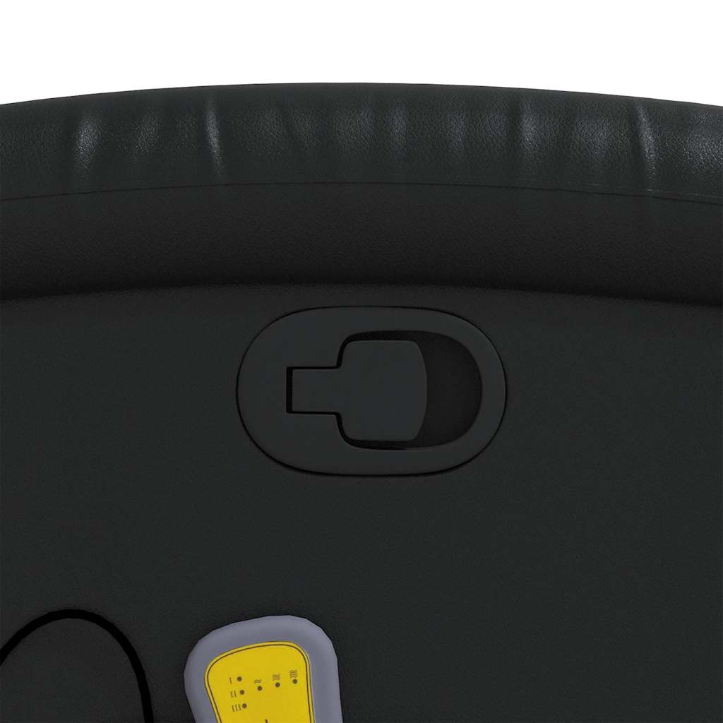 Poltrona de massagens reclinável couro artificial preto
