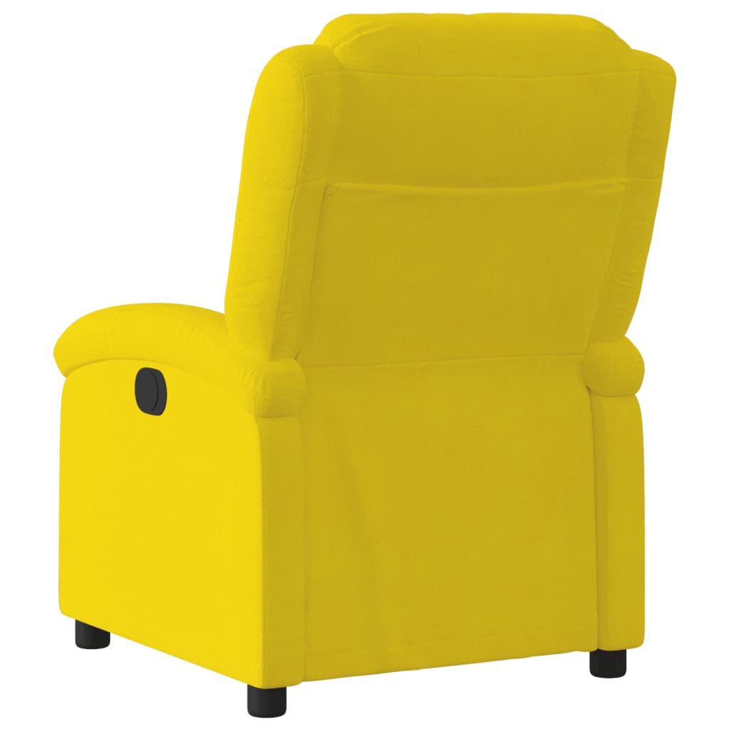 Poltrona reclinável veludo amarelo