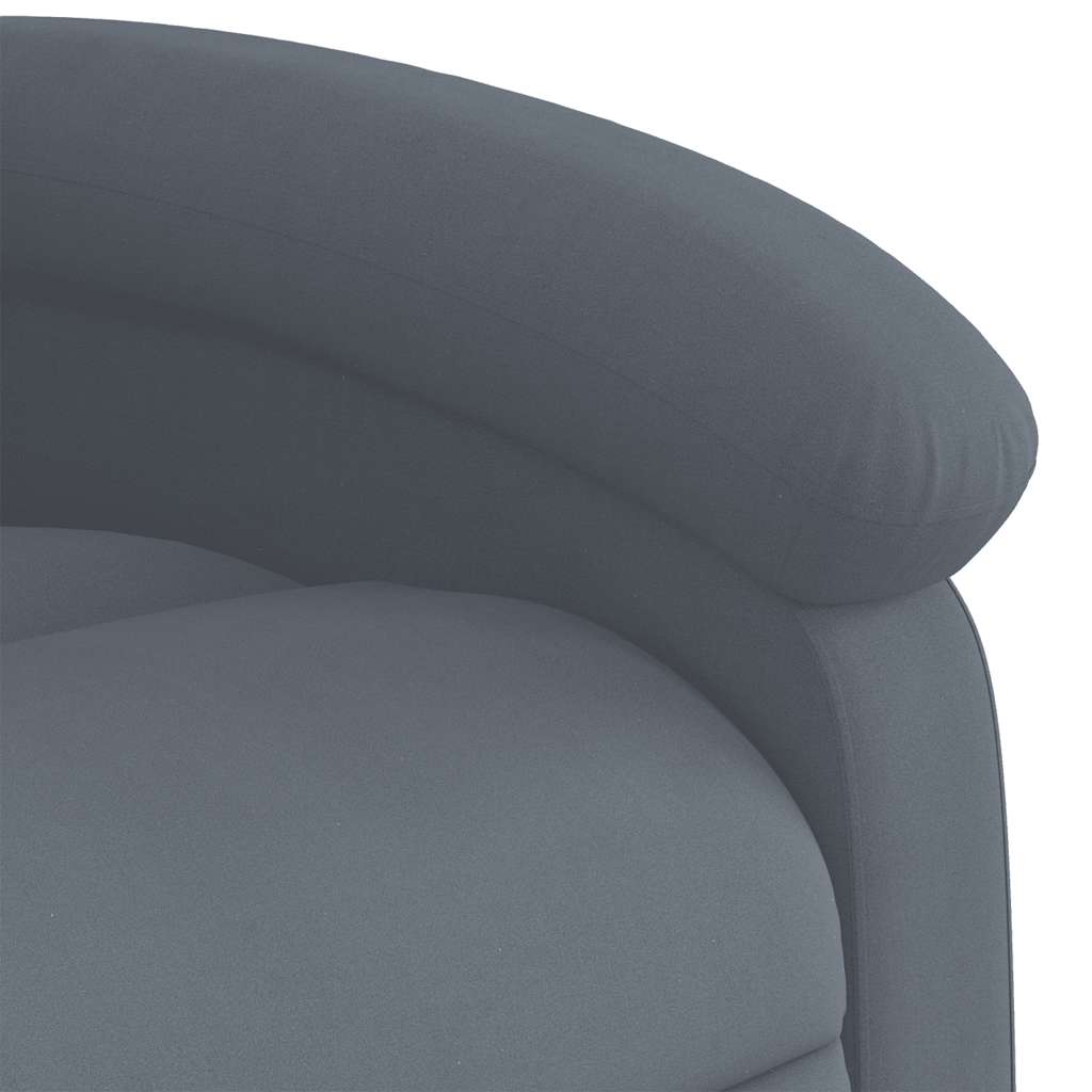 Poltrona de massagens reclinável veludo cinzento-escuro