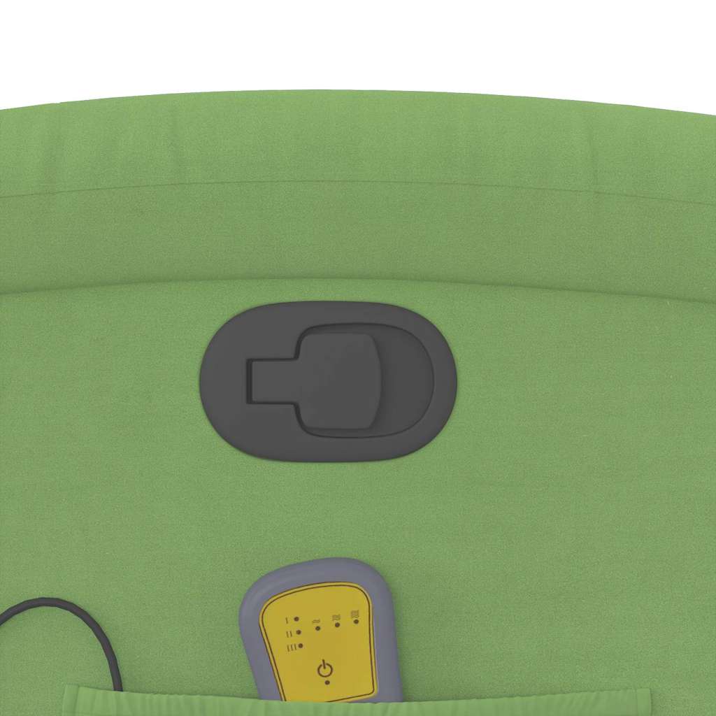 Poltrona de massagens reclinável veludo verde-claro