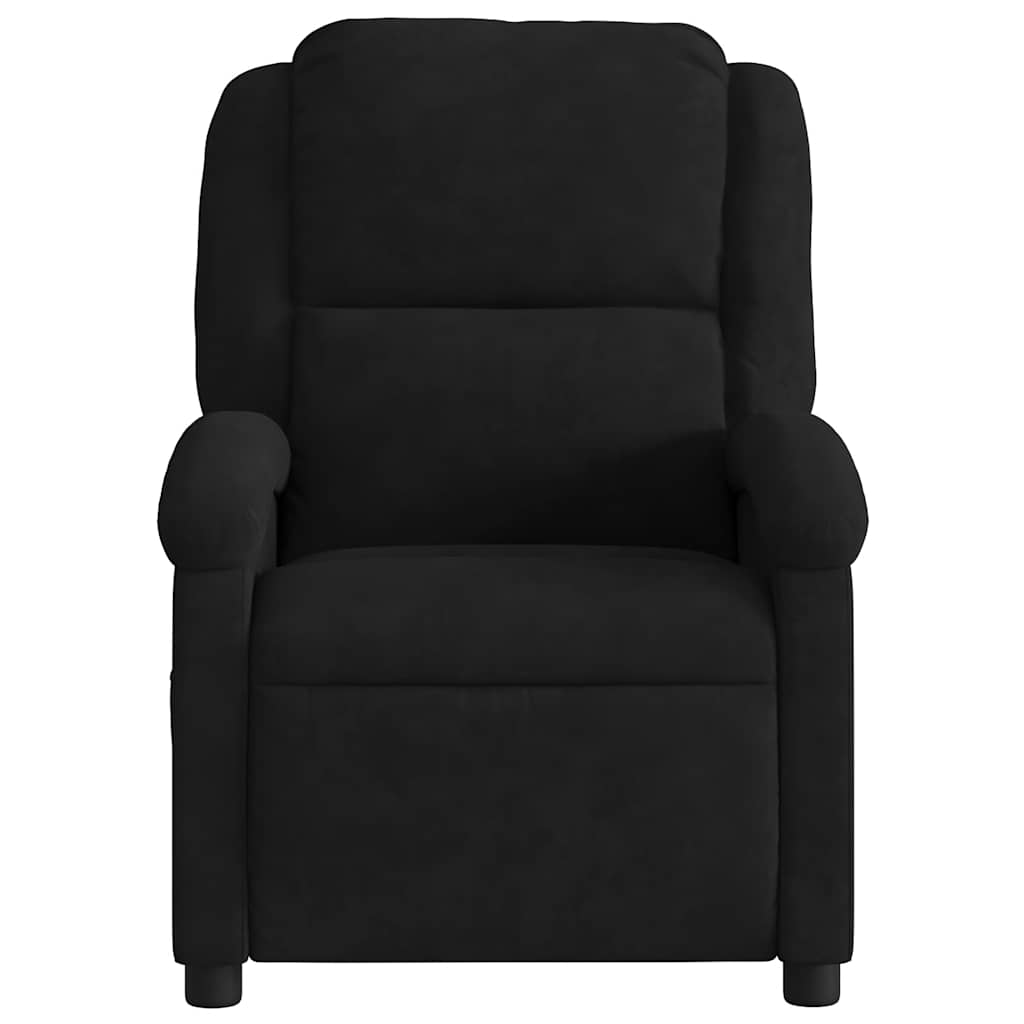 Poltrona de massagens reclinável veludo preto