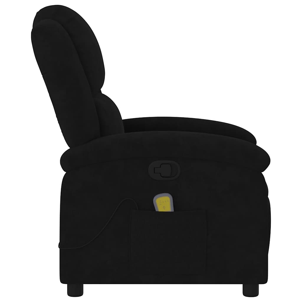 Poltrona de massagens reclinável veludo preto
