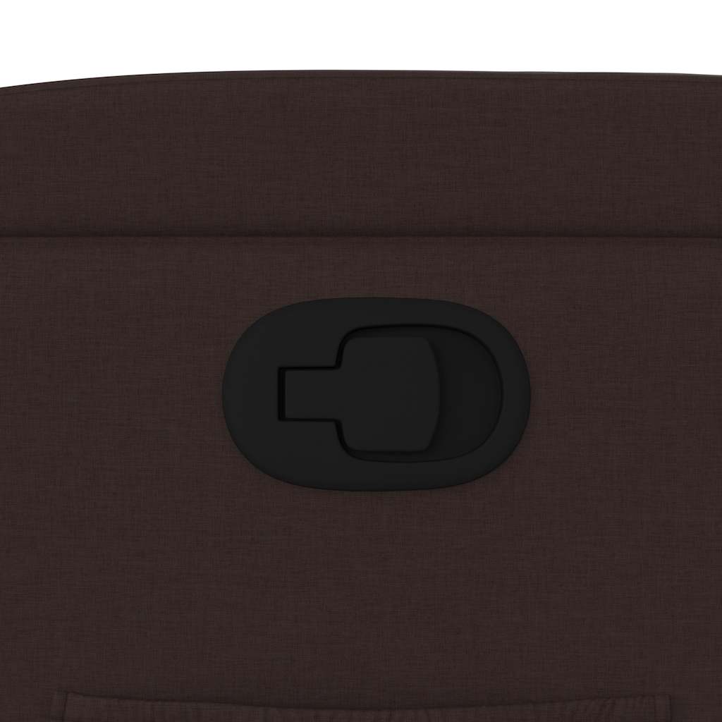 Poltrona reclinável tecido castanho-escuro