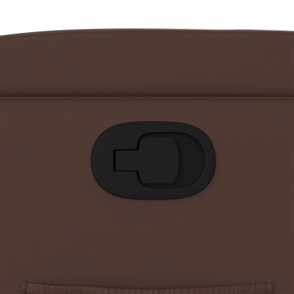 Poltrona reclinável couro artificial castanho