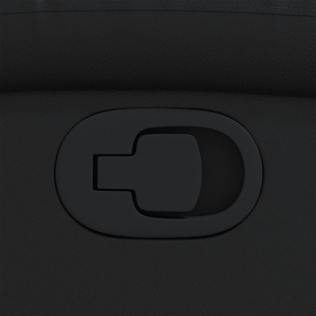 Poltrona reclinável em couro sintético preto