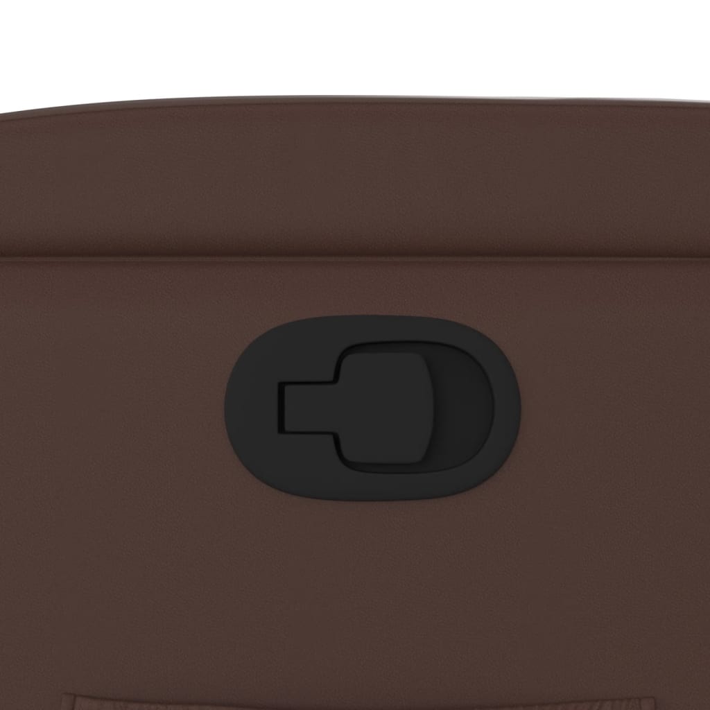 Poltrona reclinável couro artificial castanho