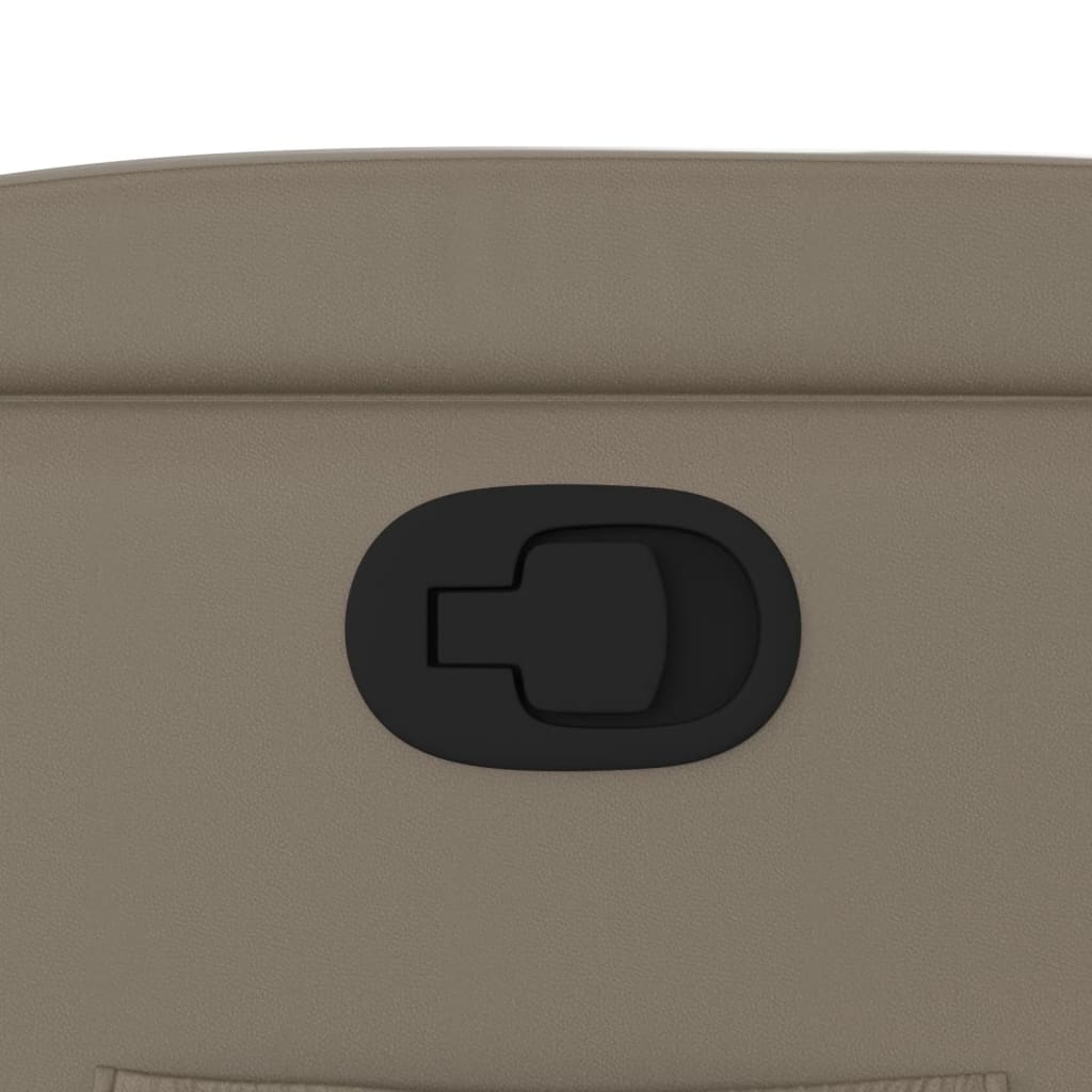 Poltrona reclinável couro artificial cor cappuccino