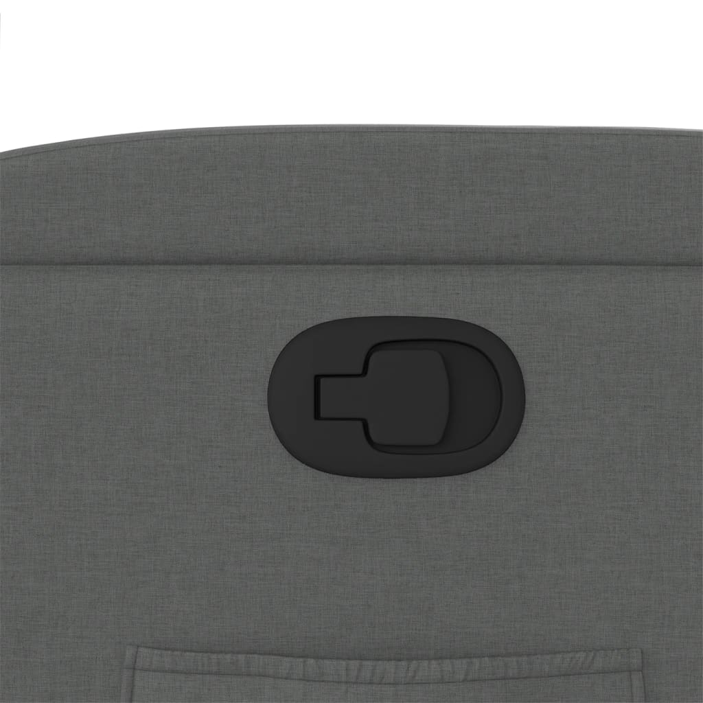 Poltrona reclinável em tecido cinza escuro