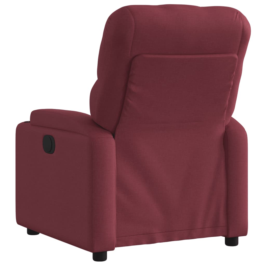 Poltrona reclinável tecido vermelho tinto