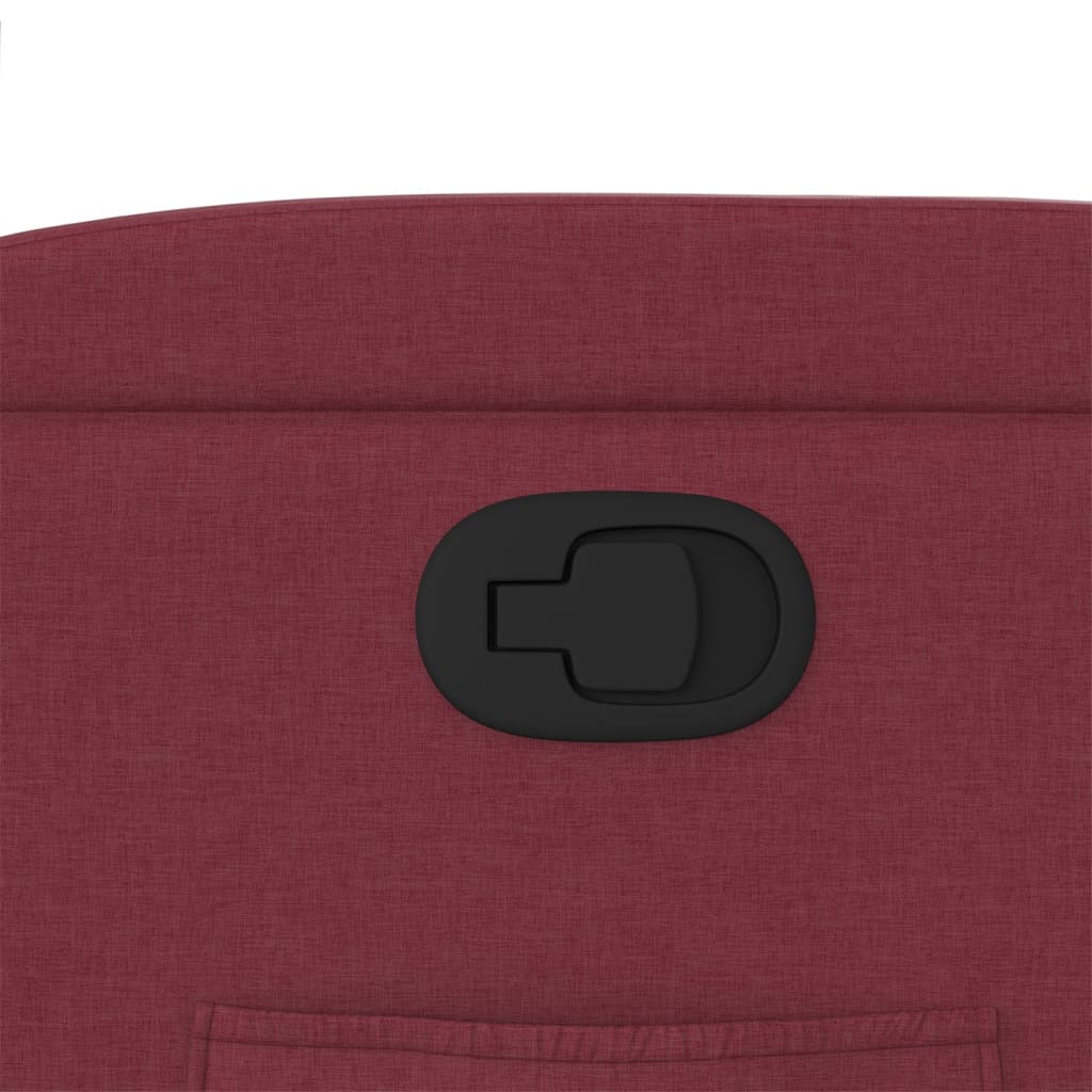 Poltrona reclinável tecido vermelho tinto