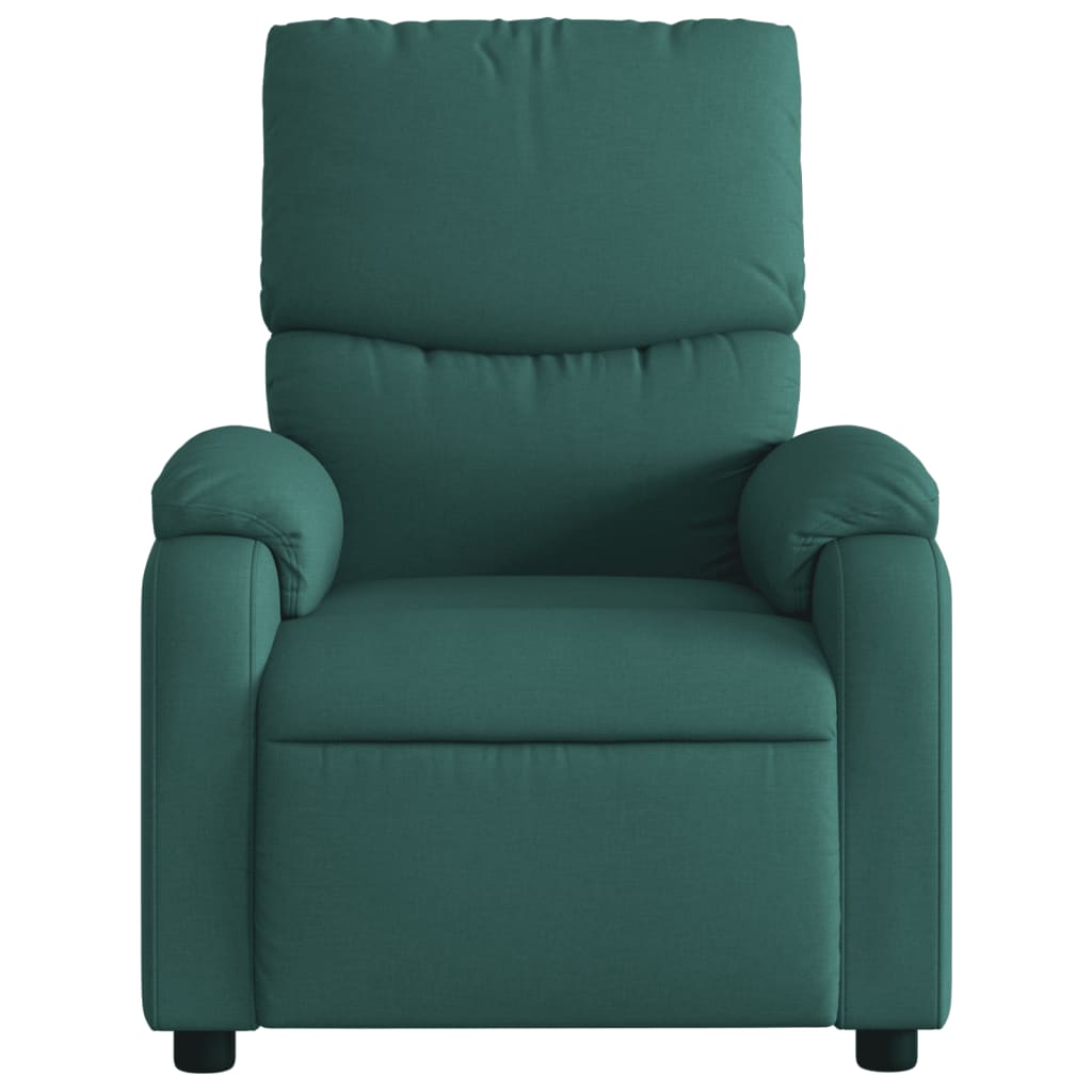 Poltrona reclinável tecido verde-escuro