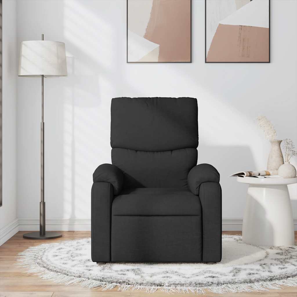 Poltrona de massagens reclinável tecido preto