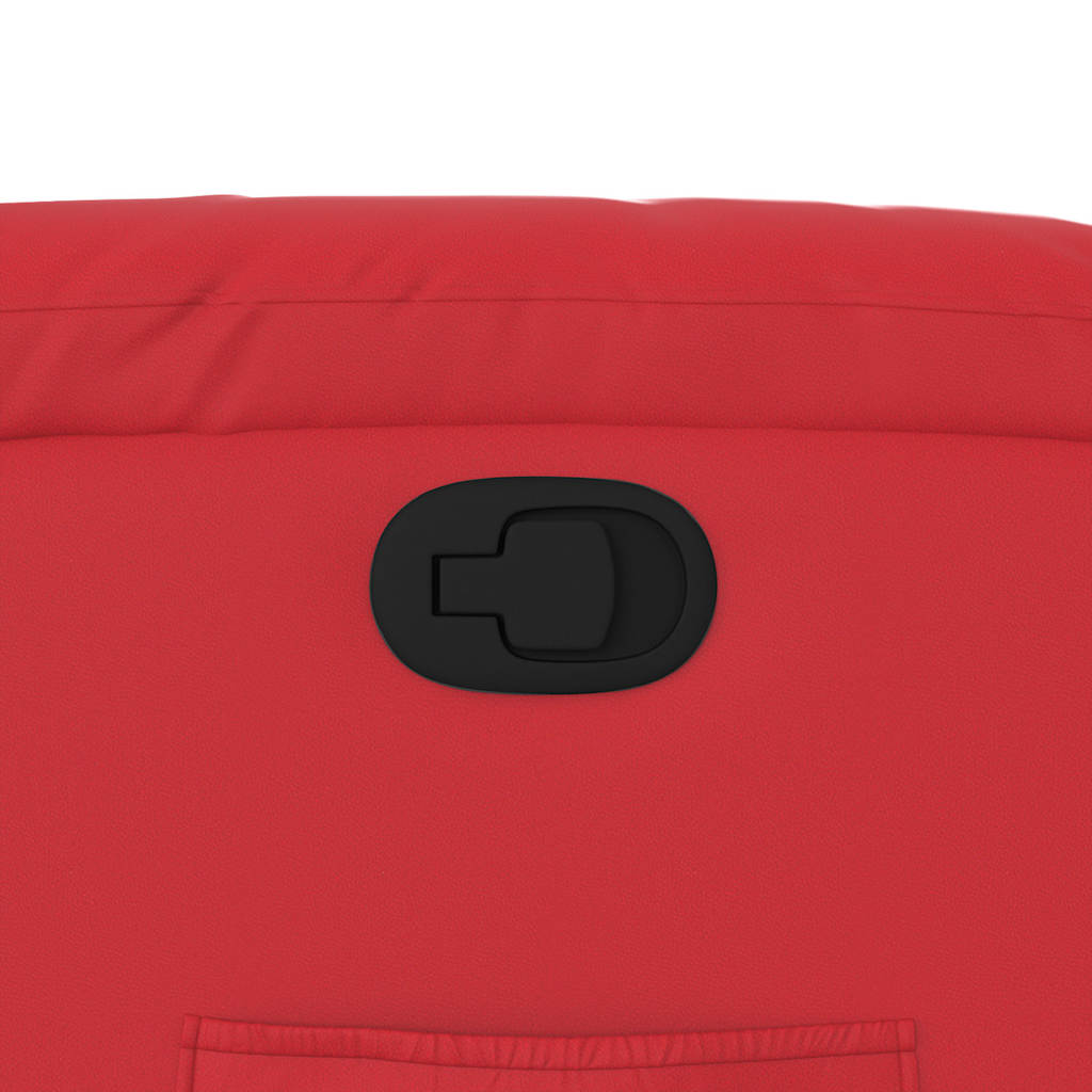 Poltrona reclinável couro artificial vermelho