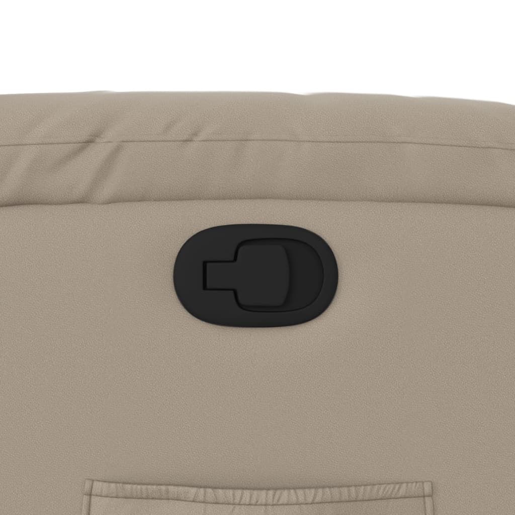 Poltrona reclinável couro artificial cor cappuccino