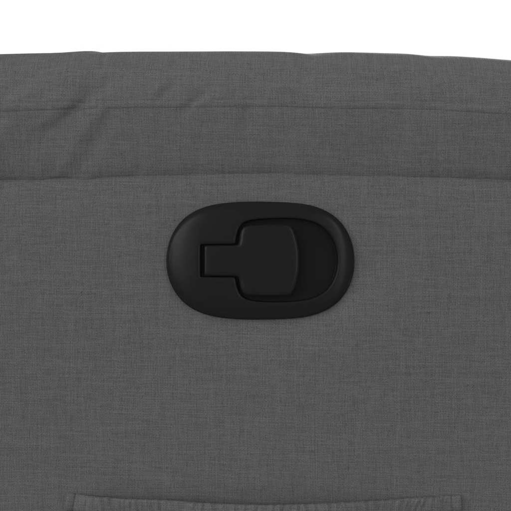 Poltrona reclinável tecido cinzento-escuro