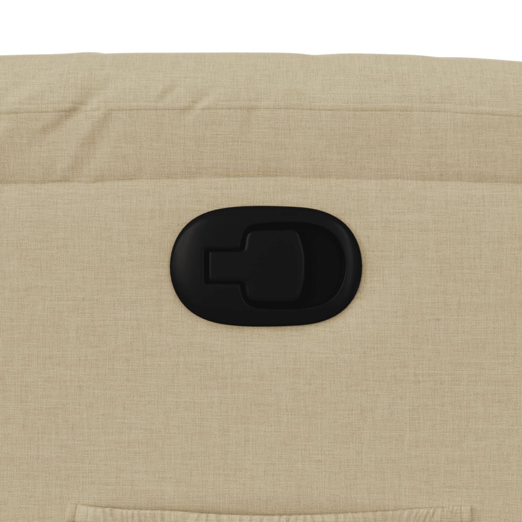 Poltrona reclinável tecido cor creme