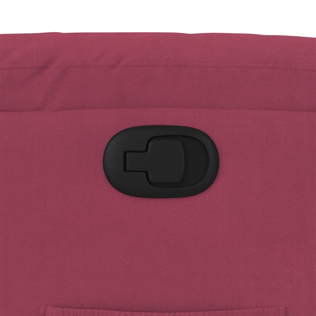Poltrona reclinável veludo vermelho tinto