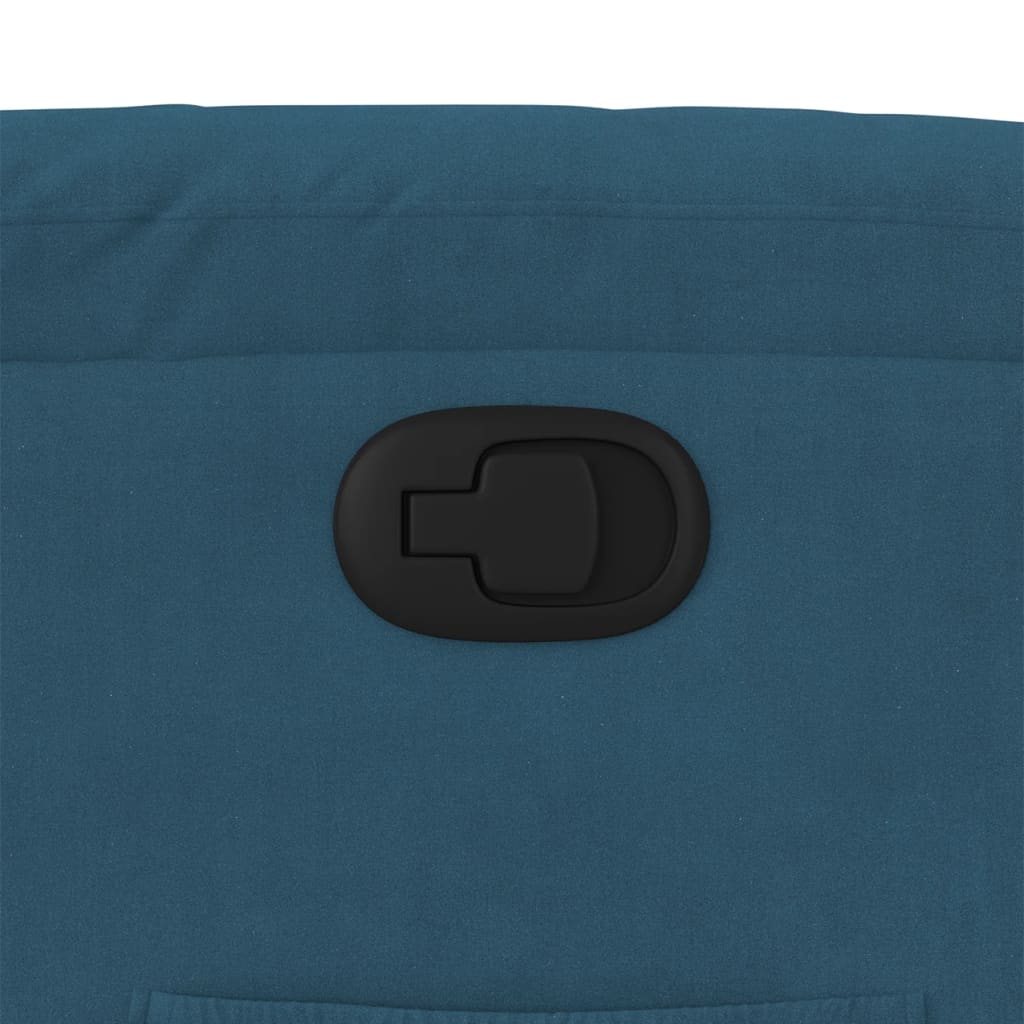 Poltrona reclinável veludo azul