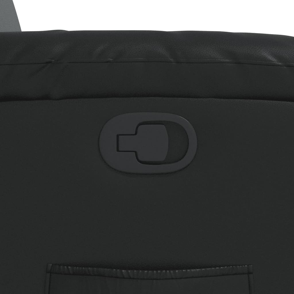 Poltrona reclinável couro artificial preto