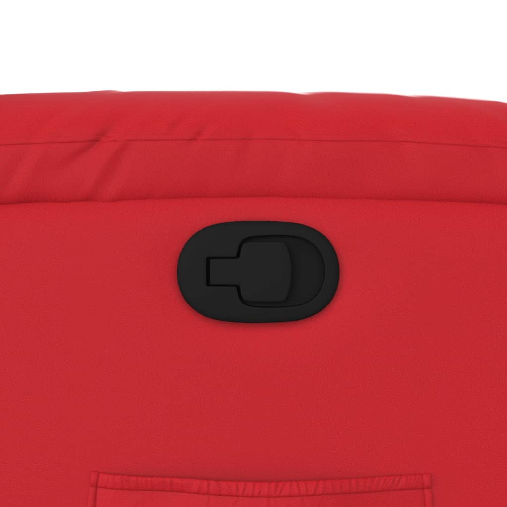 Poltrona reclinável couro artificial vermelho