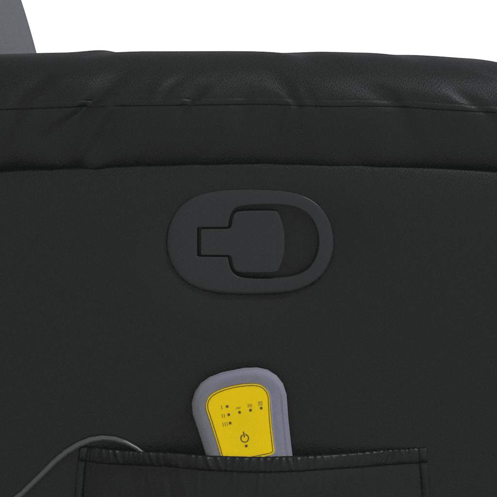 Poltrona de massagens reclinável couro artificial preto