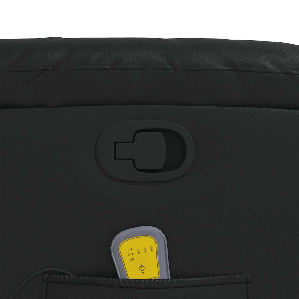 Poltrona de massagens reclinável couro artificial preto