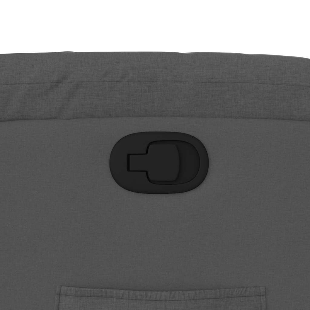 Poltrona reclinável tecido cinzento-escuro