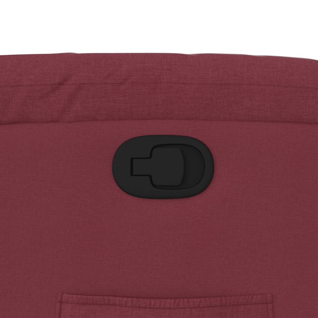 Poltrona reclinável tecido vermelho tinto