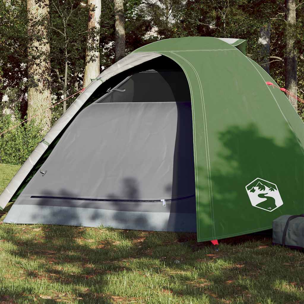 Tenda de campismo cúpula para 4 pessoas impermeável verde