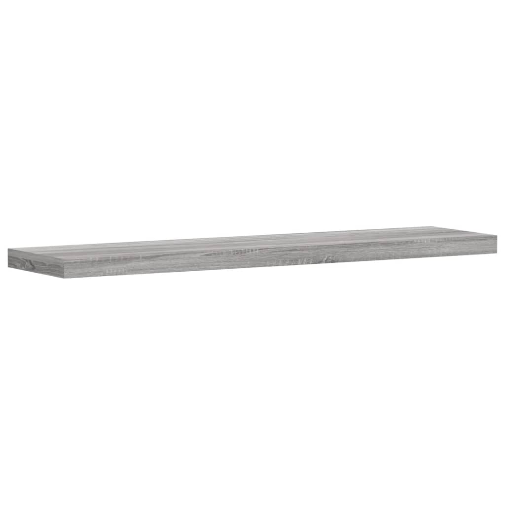 Prateleiras de parede 4pcs derivados de madeira cinzento sonoma
