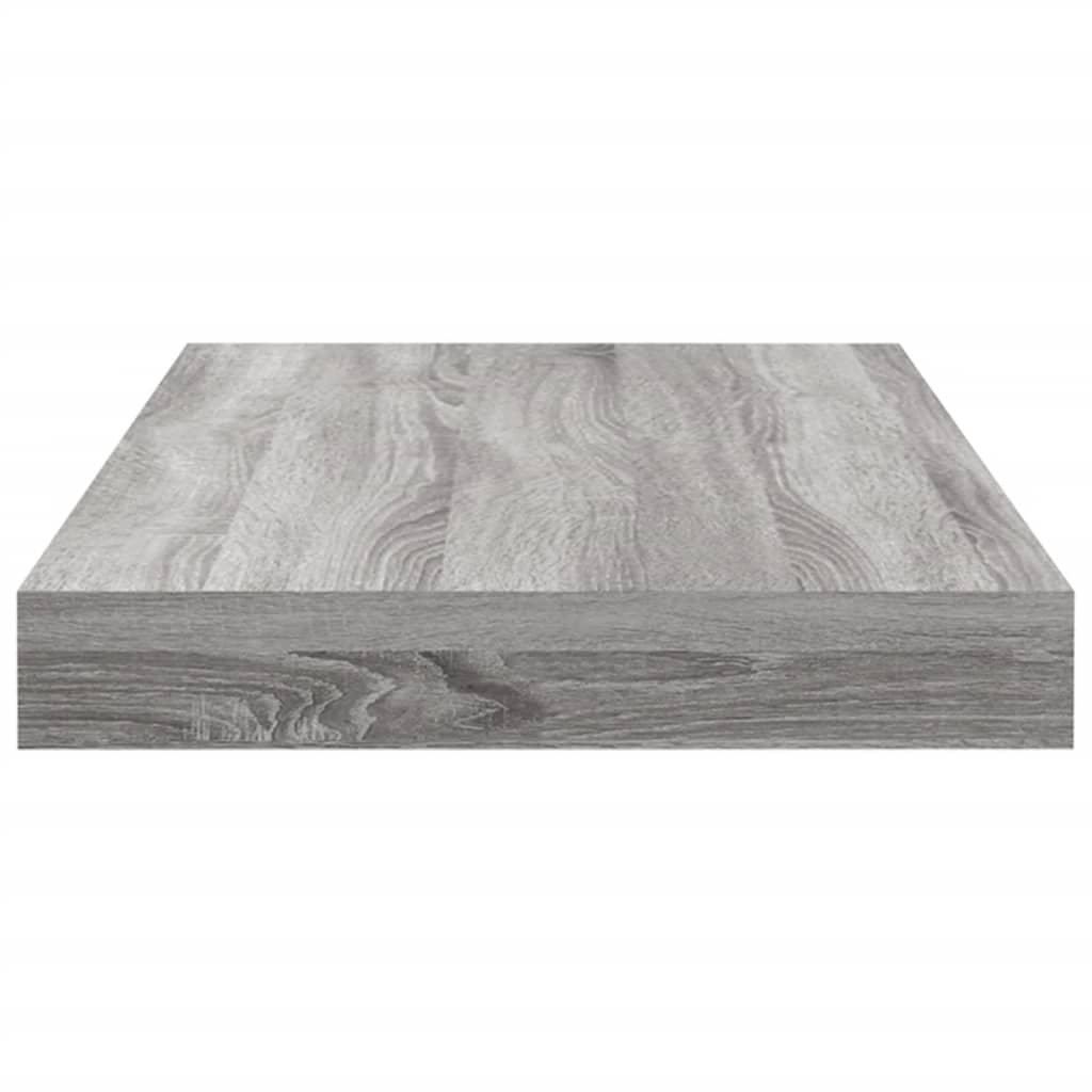 Prateleiras de parede 4pcs derivados de madeira cinzento sonoma