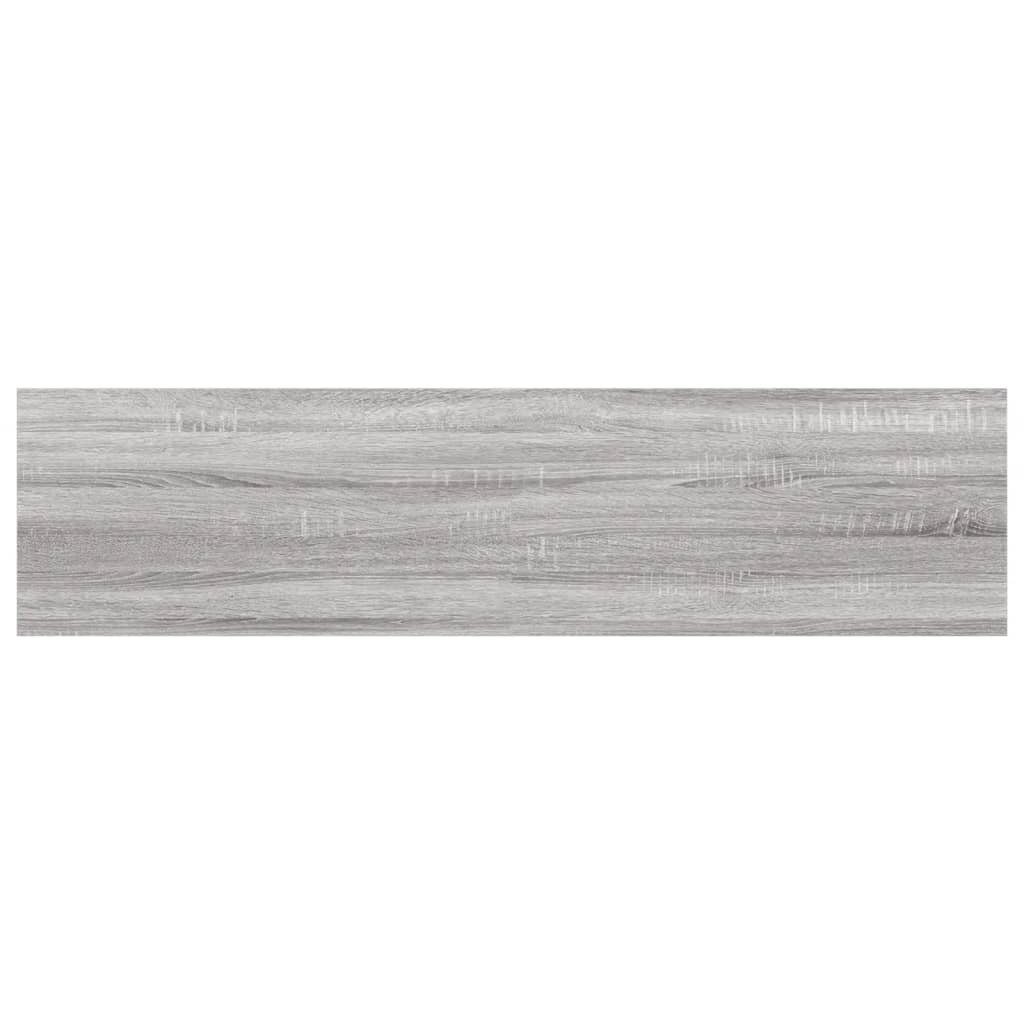 Prateleiras de parede 4pcs derivados de madeira cinzento sonoma