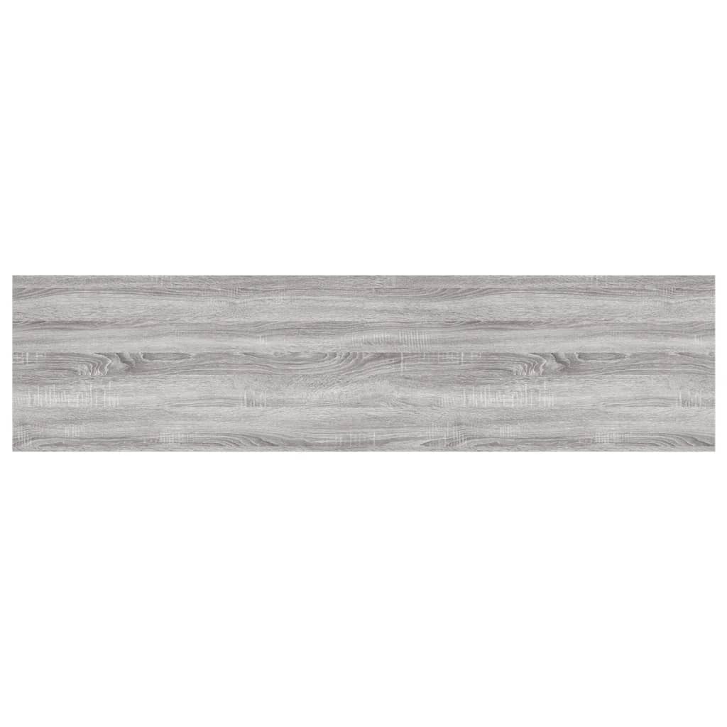 Prateleiras de parede 4pcs derivados de madeira cinzento sonoma