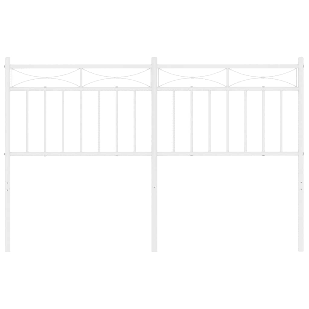 Cabeceira de cama 135 cm metal branco