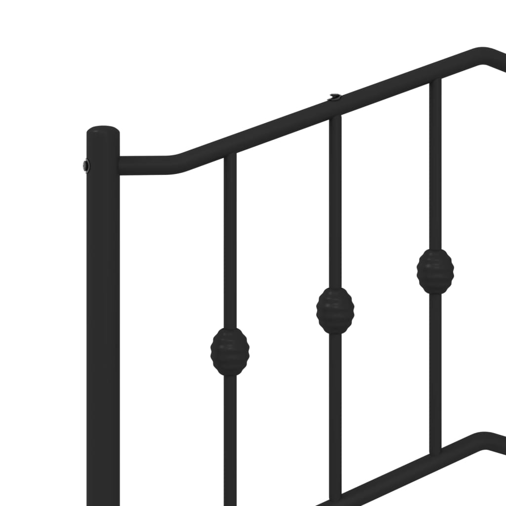 Cabeceira de cama 140 cm metal preto