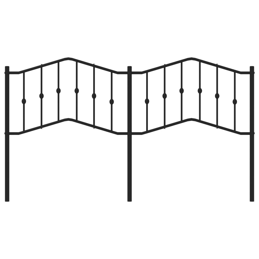 Cabeceira de cama 160 cm metal preto