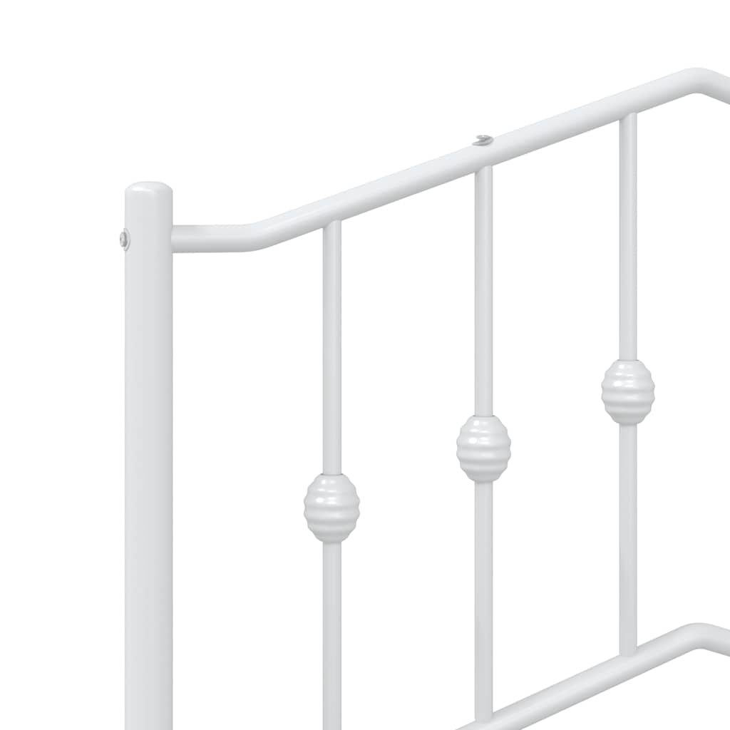 Cabeceira de cama 100 cm metal branco