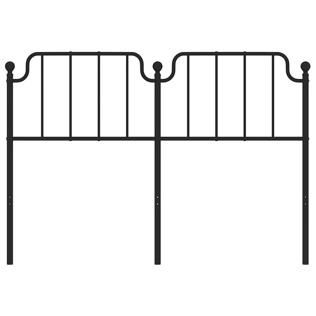 Cabeceira de cama 135 cm metal preto