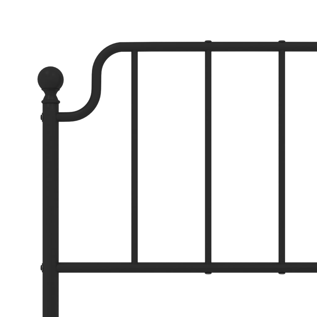 Cabeceira de cama 160 cm metal preto
