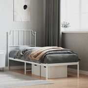 Estrutura de cama sem colchão com cabeceira 75x190 cm branco