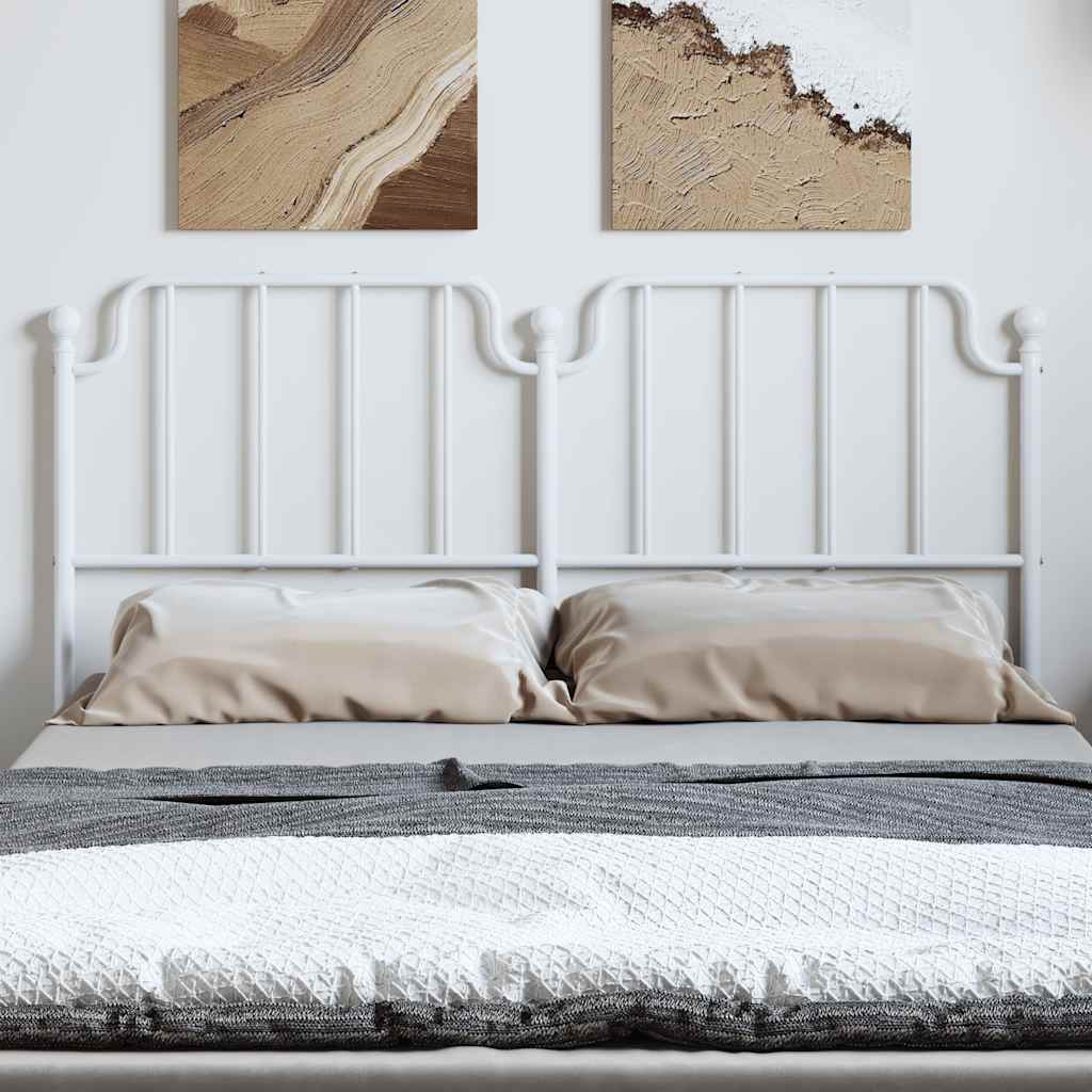 Cabeceira de cama 135 cm metal branco