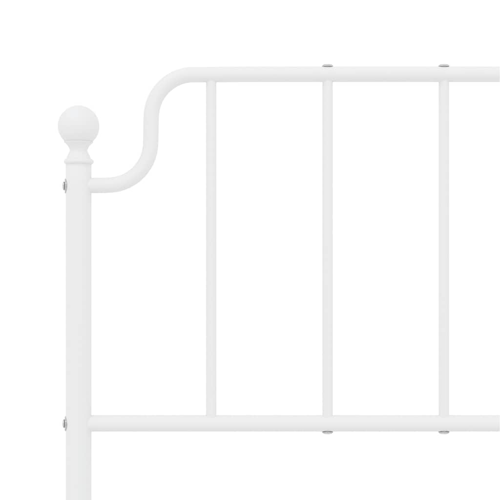 Cabeceira de cama 135 cm metal branco