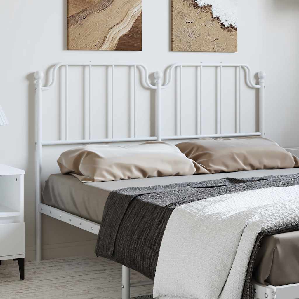 Cabeceira de cama 135 cm metal branco