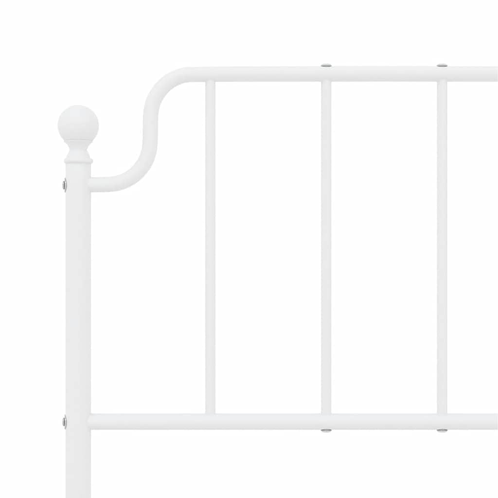 Cabeceira de cama 150 cm metal branco