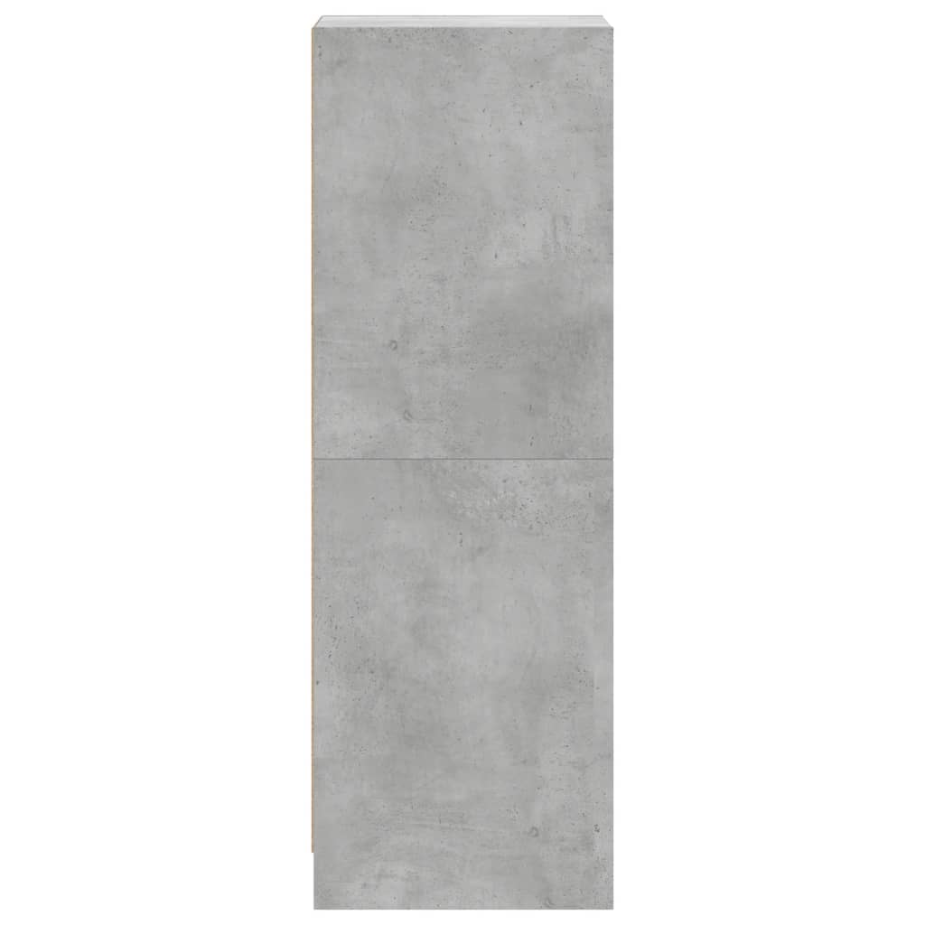 Aparador alto c/ portas de vidro 35x37x109 cm cinzento cimento