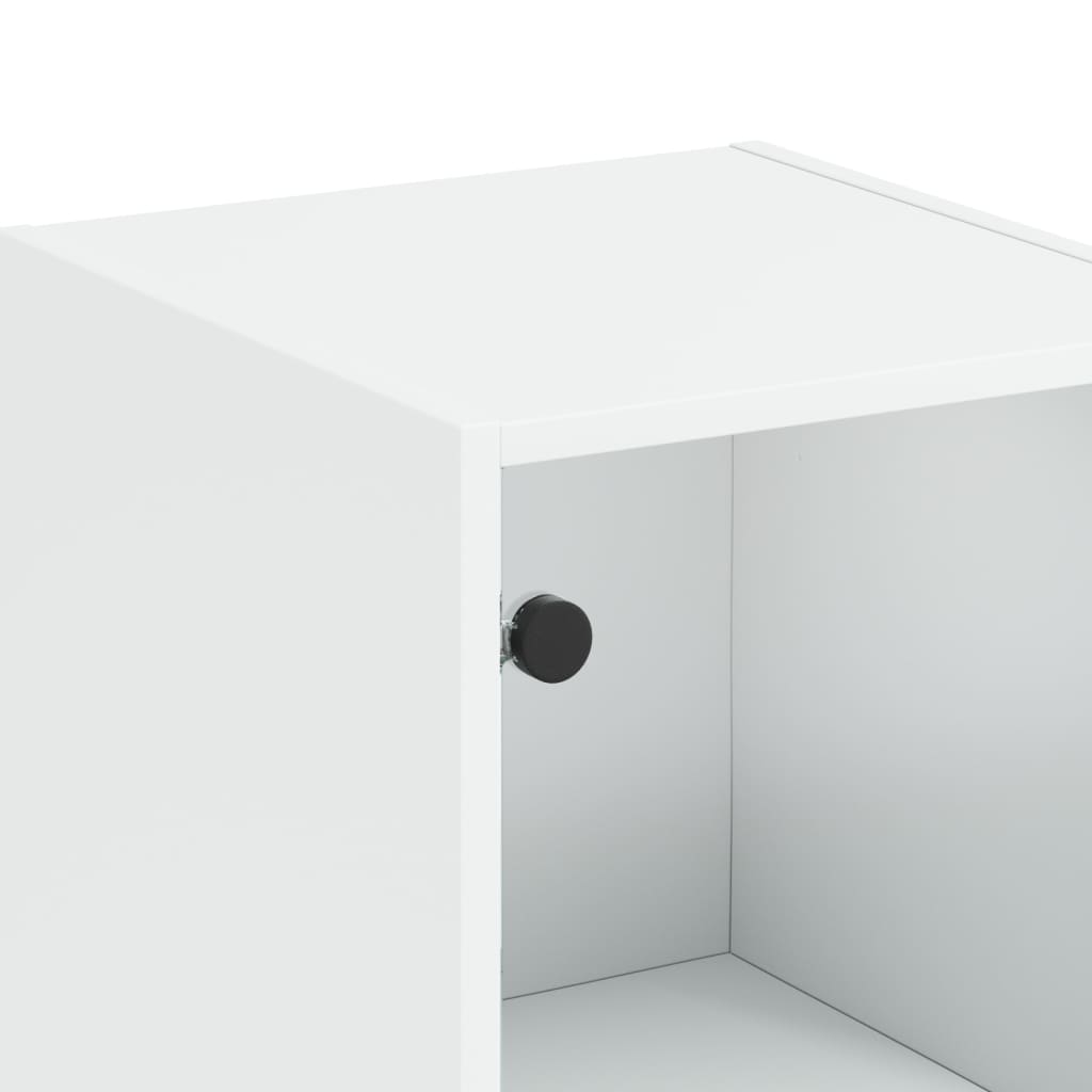 Aparador alto c/ porta de vidro 35x37x142 cm branco