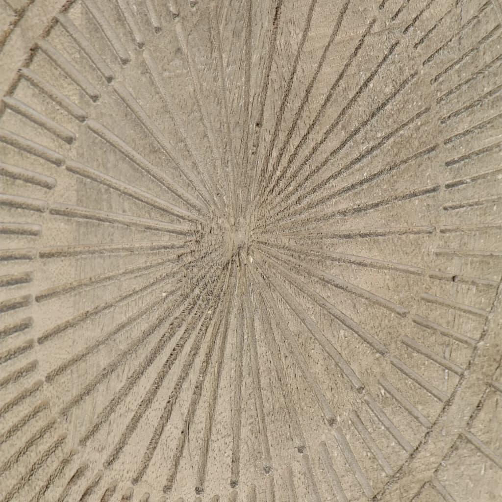 Mesa de cabeceira 40x30x50 cm madeira de mangueira maciça/ferro